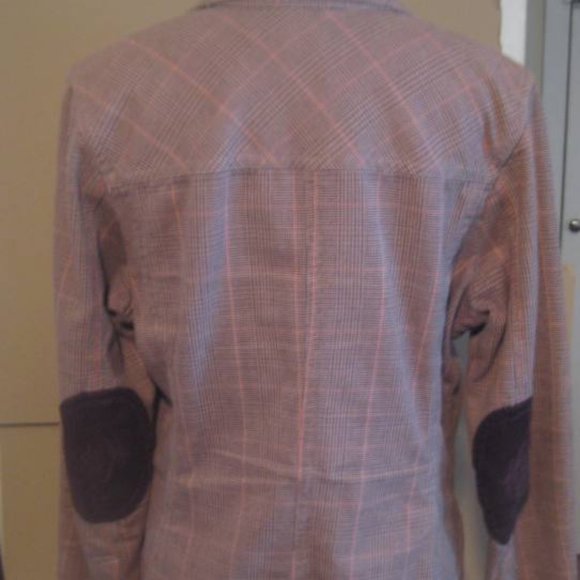 Vintage Cecil Plaid Blazer with Elbow Patches - Picture 3 of 12